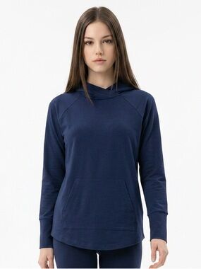 Women's Navy Lightweight Pullover Hoodie - Everyday Comfort LuLaRoe Amber